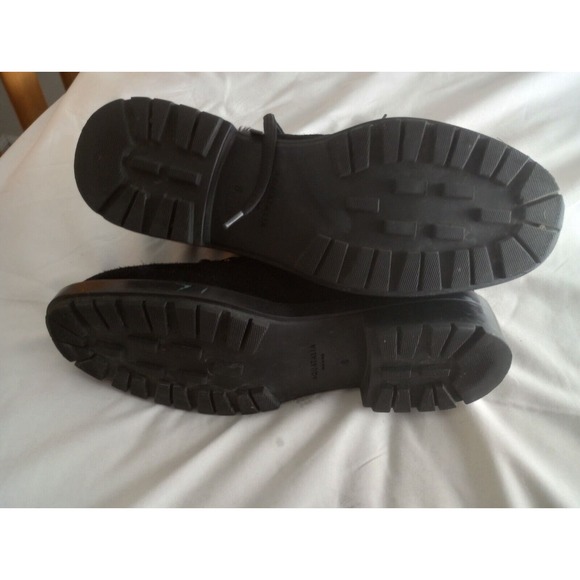 Aquatalia Women BLACK SUEDE Fur Sherling ?Vikki Lace Up Combat Boots Size 8 - Picture 9 of 10